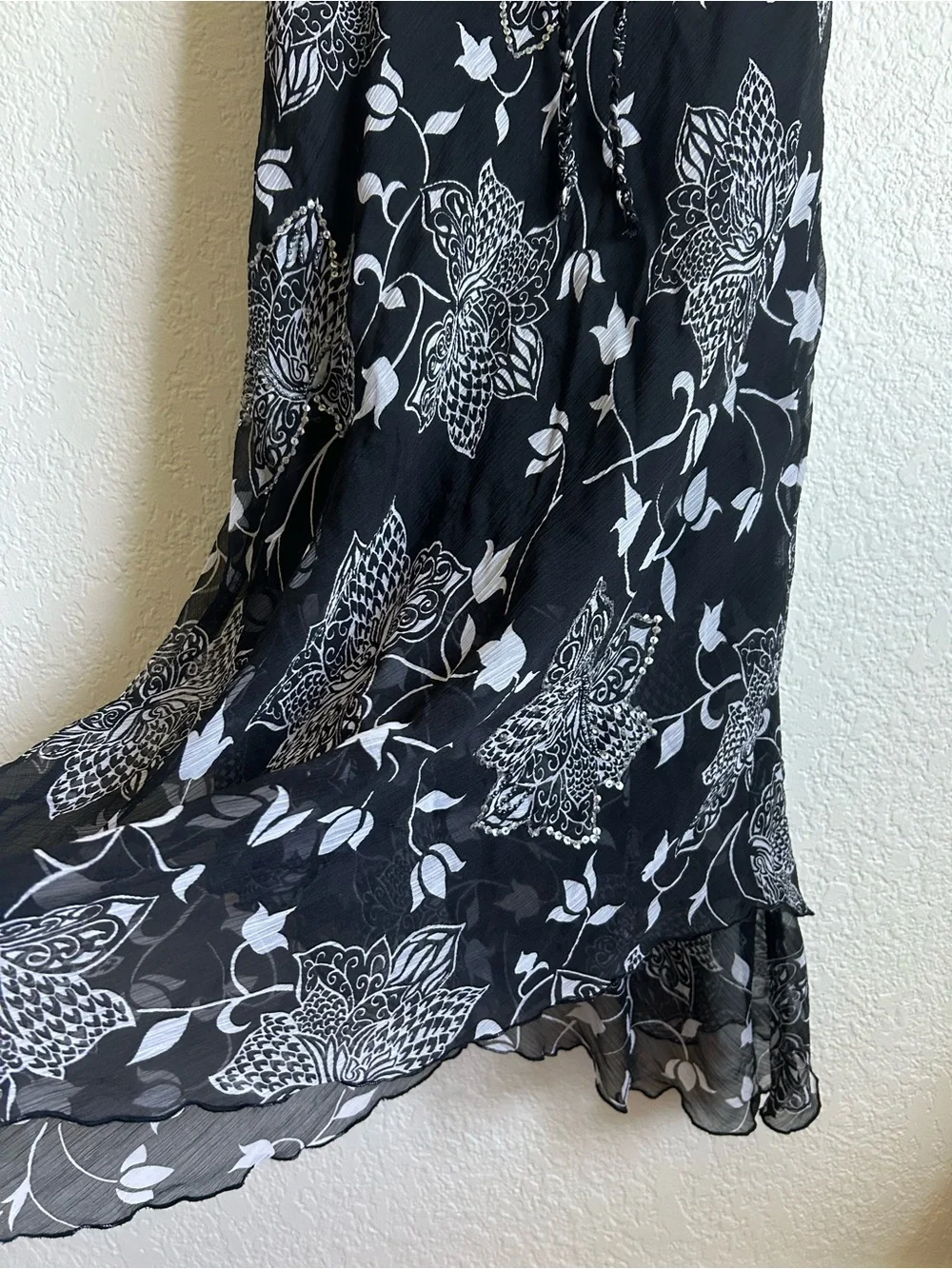 Y2K Black Floral Sundress - Picture 4 of 6